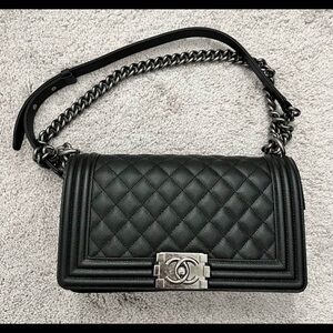 CHANEL Black Quilted Crossbody Bag